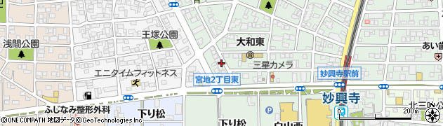 愛知県一宮市大和町宮地花池南蛇塚周辺の地図