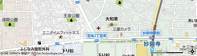愛知県一宮市大和町宮地花池（南蛇塚）周辺の地図