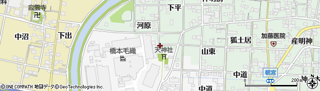 愛知県一宮市萩原町萩原北方周辺の地図