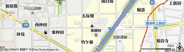 愛知県一宮市千秋町町屋五反畑30周辺の地図