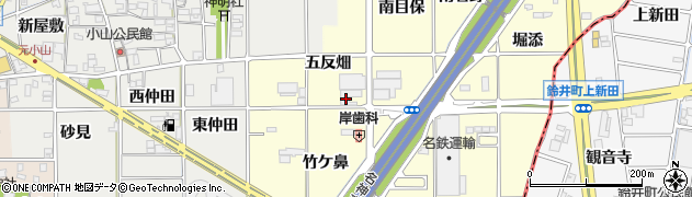 愛知県一宮市千秋町町屋五反畑周辺の地図