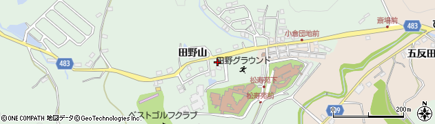 京都府綾部市田野町（田野山）周辺の地図