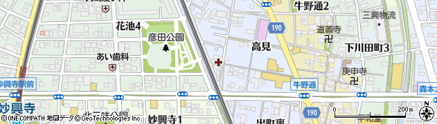 愛知県一宮市大和町宮地花池中道61周辺の地図