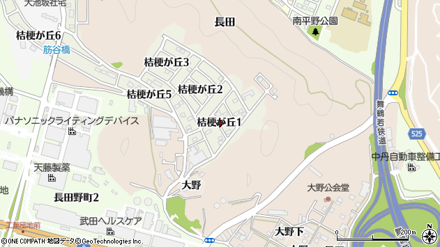 〒620-0859 京都府福知山市桔梗が丘の地図