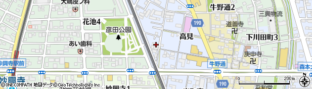 愛知県一宮市大和町宮地花池中道56周辺の地図