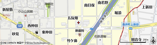 愛知県一宮市千秋町町屋五反畑29周辺の地図