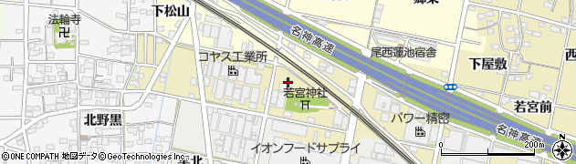 愛知県一宮市西萩原（若宮北）周辺の地図