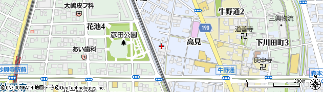 愛知県一宮市大和町宮地花池中道58周辺の地図