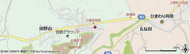 京都府綾部市上野町（小倉）周辺の地図