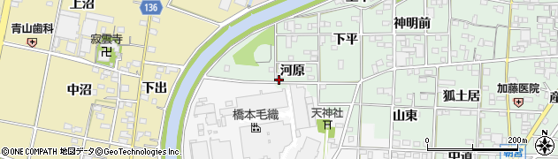 愛知県一宮市萩原町朝宮河原9周辺の地図