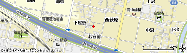 愛知県一宮市西萩原39周辺の地図