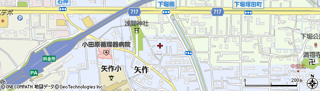 神奈川県小田原市矢作173周辺の地図