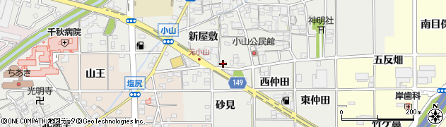 愛知県一宮市千秋町小山新屋敷708周辺の地図