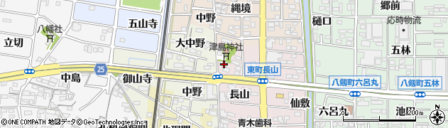 愛知県岩倉市東町（馬出）周辺の地図