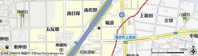 愛知県一宮市千秋町町屋（堀添）周辺の地図