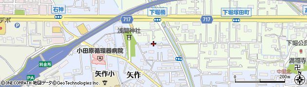 神奈川県小田原市矢作177周辺の地図