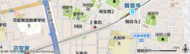 愛知県一宮市大和町苅安賀川田94周辺の地図