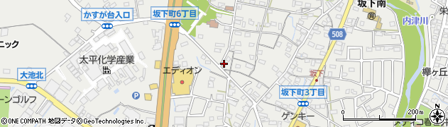 愛知県春日井市坂下町周辺の地図