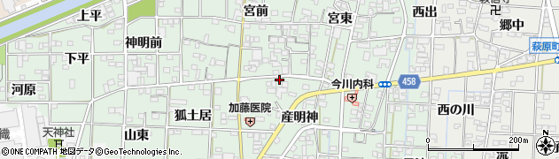 愛知県一宮市萩原町朝宮産明神747周辺の地図