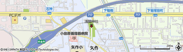 神奈川県小田原市矢作325周辺の地図