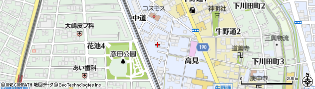 愛知県一宮市大和町宮地花池中道49周辺の地図
