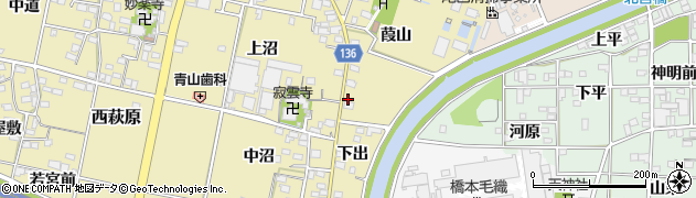 愛知県一宮市西萩原周辺の地図
