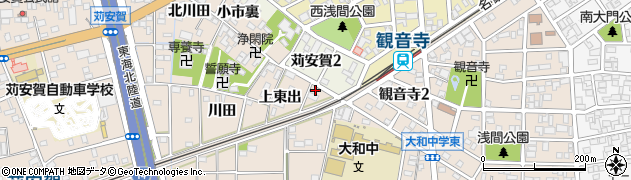 愛知県一宮市大和町苅安賀川田102周辺の地図