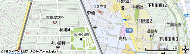 愛知県一宮市大和町宮地花池中道43周辺の地図