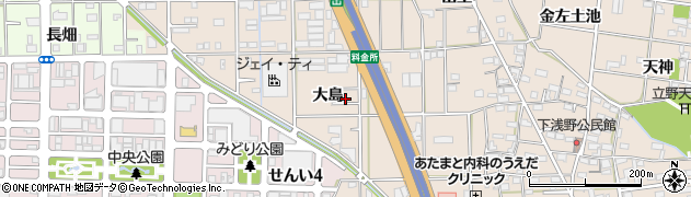 愛知県一宮市浅野大島25周辺の地図