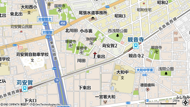 〒491-0934 愛知県一宮市大和町苅安賀の地図