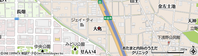 愛知県一宮市浅野大島周辺の地図