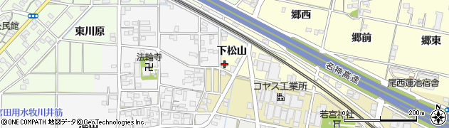 愛知県一宮市蓮池下松山147周辺の地図
