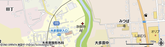 千葉県大多喜町（夷隅郡）猿稲周辺の地図