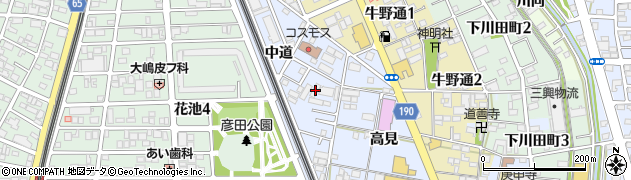 愛知県一宮市大和町宮地花池中道46周辺の地図