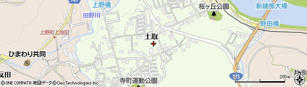 京都府綾部市寺町（土取）周辺の地図