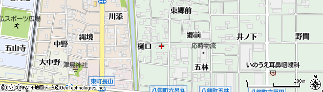 愛知県岩倉市八剱町（西郷前）周辺の地図