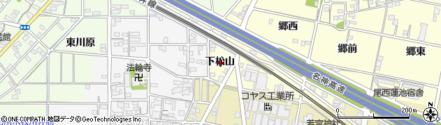 愛知県一宮市蓮池下松山周辺の地図