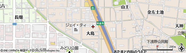 愛知県一宮市浅野大島16周辺の地図