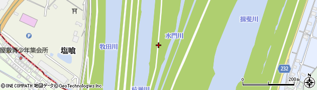 水門川周辺の地図