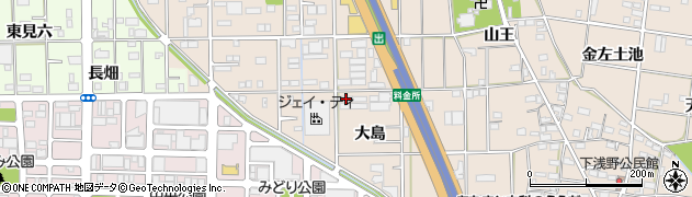 愛知県一宮市浅野大島13周辺の地図