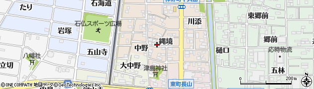 愛知県岩倉市神野町（縄境）周辺の地図