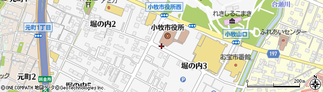 愛知県小牧市堀の内周辺の地図