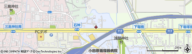 神奈川県小田原市矢作377周辺の地図