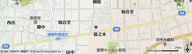 愛知県一宮市大和町苅安賀（藤之木）周辺の地図