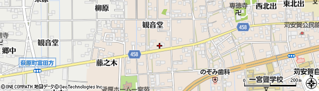 愛知県一宮市大和町苅安賀観音堂87周辺の地図