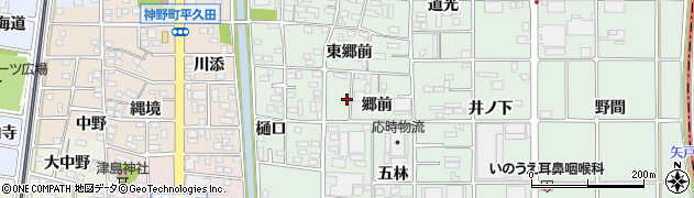 愛知県岩倉市八剱町（郷前）周辺の地図