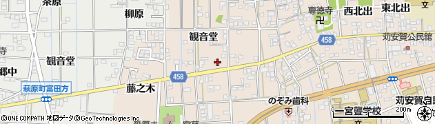 愛知県一宮市大和町苅安賀観音堂86周辺の地図