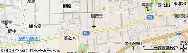 愛知県一宮市大和町苅安賀観音堂110周辺の地図