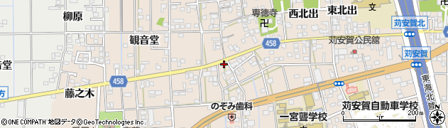 愛知県一宮市大和町苅安賀観音堂2463周辺の地図