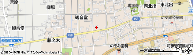 愛知県一宮市大和町苅安賀観音堂83周辺の地図